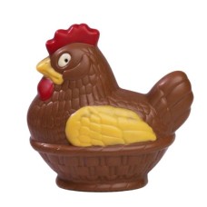 Giant Chicken on Easter basket colored 20 cm